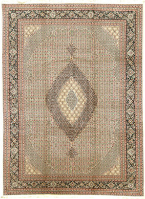 Bokara Rug Co., Inc. High-Quality Hand-Knotted Ivory And Green Area Rug