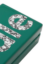 Thumbnail for your product : Edie Parker Jean Kale Glittered Acrylic Box Clutch