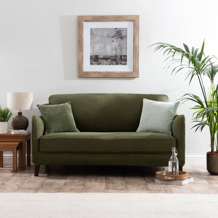 Dunelm Boucle 2 Seater Sofa Cover Green ShopStyle