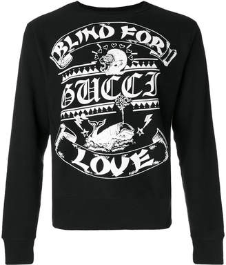 Gucci blind for love print sweatshirt