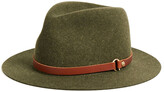 Thumbnail for your product : Rag & Bone Leather-trimmed wool fedora