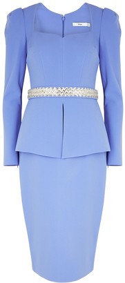 Safiyaa Kaleisha Blue Peplum Midi Dress