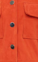 Thumbnail for your product : Ganni Salvia Flap Pocket Suede Jacket