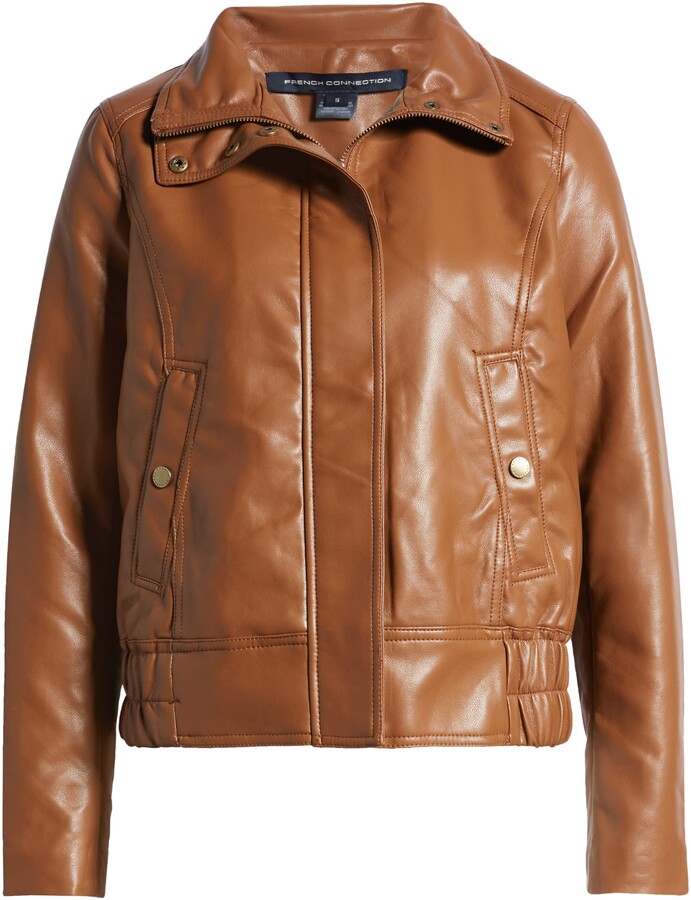 French Connection Women's Leather & Faux Leather Jackets | ShopStyle
