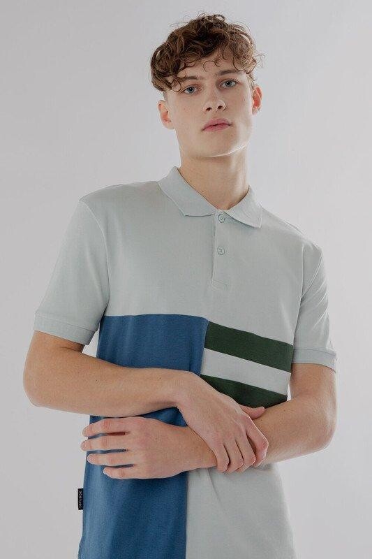 TopLook London Vertical Panel Short Sleeve Polo Shirt - ShopStyle