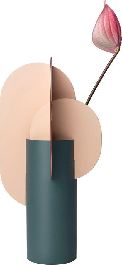 Ekster Metal Vase Cs10 - Contemporary Minimalist In Copper And Steel By Noom
