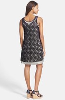 Thumbnail for your product : Kensie Lace Overlay Stripe Jersey Dress