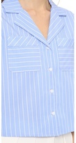 Thumbnail for your product : Milly Striped Camp Shirt