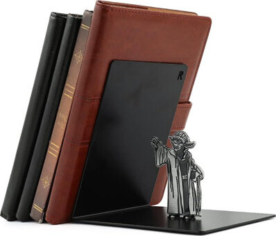 Orren Ellis Duty Metal Bookend - Black L-Shaped Bookend Supports On Office Desk, Creative Gift For Dad And Lover
