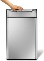 Thumbnail for your product : Simplehuman Brushed Stainless Steel 48 Liter Fingerprint Proof Touch Bar Dual Recycler Trash Can