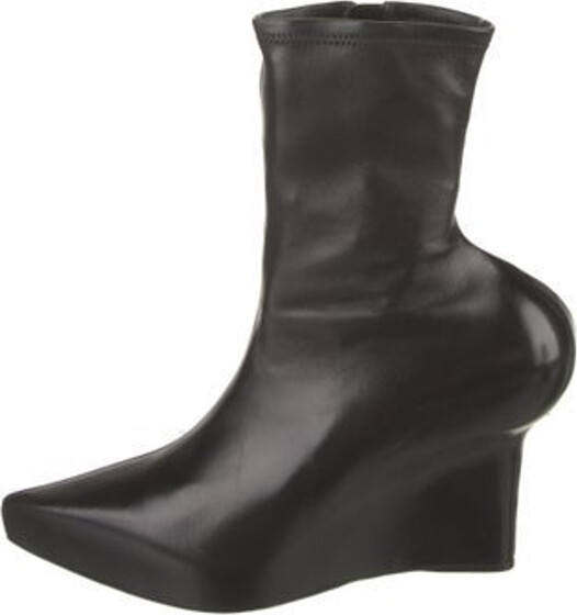 Givenchy Leather Mid-Calf Sock Boots Black Pointed-Toes Includes Box & Dust Bag Designer