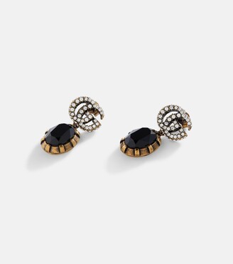 【GUCCI★グッチ】DOUBLE G EARRINGS Gucci Double G crystal earrings for Women - Gold in UAE