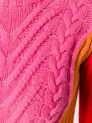 Emilio Pucci cable knit blockcolour jumper