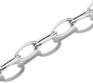 As 29 18kt White Gold 24" Long Oval Chain Necklace