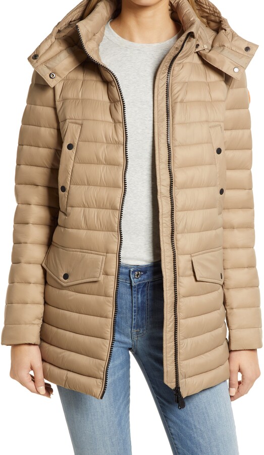 micro touch water resistant quilted jacket