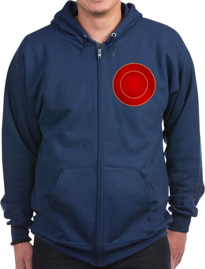 CafePress Seal Background Sweatshirt Men's Dark Zip-Up Hoodie Sweatshirt Navy