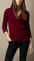 Thumbnail for your product : Burberry Check Cuff Cashmere Cardigan