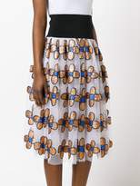 Thumbnail for your product : Christopher Kane midi glitter flower skirt