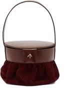 Thumbnail for your product : Atelier Manu Ruched suede panel leather top handle bag