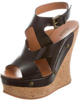 Thumbnail for your product : Chloé Leather Crossover Wedges
