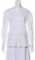 Thumbnail for your product : Gucci Pleated Button-Up Blouse w/ Tags