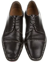 Thumbnail for your product : Christian Louboutin Leather Square-Toe Oxfords