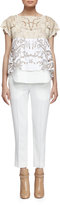 Thumbnail for your product : Chloé Embroidered Contrast Lace Top