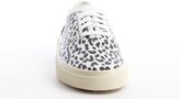 Thumbnail for your product : Saint Laurent Black And White Leopard Print Leather Lace Up Sneakers