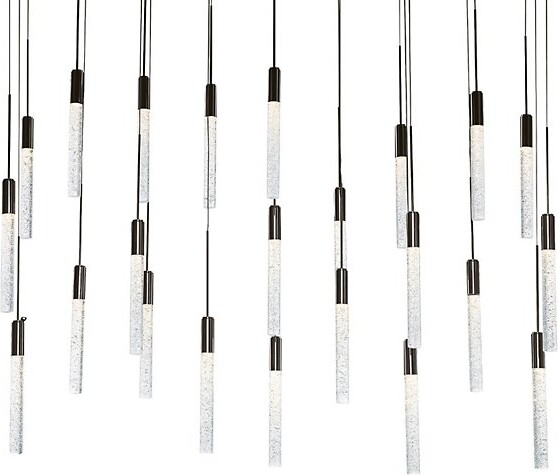 Modern Forms Magic Rectangular Multi-Light LED Pendant Light in Clear, Size: 23 light