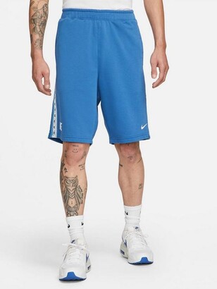 Nike NSW Repeat Tape French Terry Shorts - Blue - ShopStyle