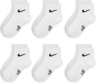 Nike Dri-FIT Little Kids' Ankle Socks (6 Pairs) in White