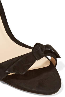 Alexandre Birman Patty Bow-embellished Suede Sandals - Black