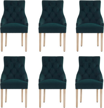 Red Barrel Studio Button-tufted Wing Back Upholstered Dining Chair Side Chair