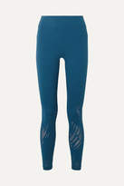 Thumbnail for your product : Koral Drive Maxen Perforated Stretch-jacquard Leggings - Azure