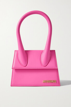 NEW Jacquemus Le Chiquito Osier Bag Raffia and Leather Mini Neutral, Pink