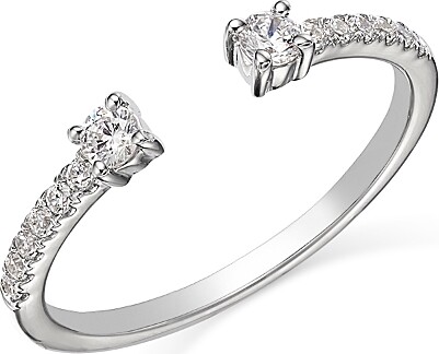 Bloomingdale's Fine Collection Diamond Cuff Ring in 14K White Gold 0.25 tcw