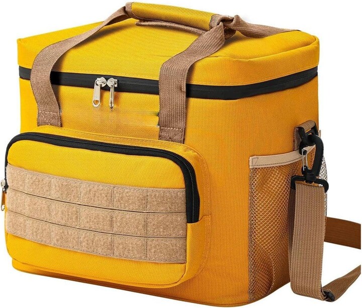 Misopily 16 qt. Insulated Reusable Lunch Box Leakproof Freezable Cooler Bag Adjustable Strap Office Work School Picnic Beach