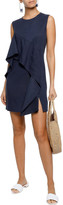 Thumbnail for your product : Diane von Furstenberg Draped Linen-blend Twill Mini Dress