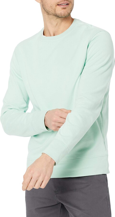 Amazon Essentials Men's Long-Sleeve Lightweight Fleece French Terry Crewneck Sweatshirt
