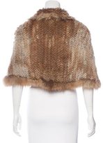 Thumbnail for your product : Yves Salomon Knit Fur Cape