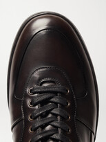 Thumbnail for your product : Dunhill Duke Polished-Leather Sneakers - Men - Brown - EU 41