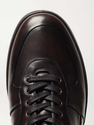 Dunhill Duke Polished-Leather Sneakers - Men - Brown - EU 41