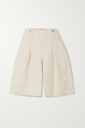 Isabel Marant Dicochia Pleated Cotton-twill Shorts - Ecru