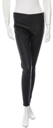 Victoria Beckham Mid-Rise Leather Leggings w/ Tags