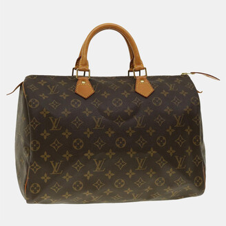 Louis Vuitton Brown Monogram Canvas Speedy 35 bag - ShopStyle
