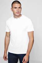 Thumbnail for your product : boohoo MAN Signature Embroidered Rib T-Shirt