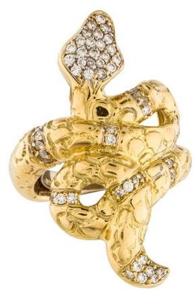 Hellmuth 18K Diamond Snake Cocktail Ring