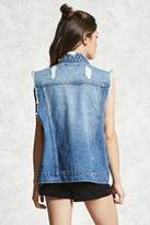 Thumbnail for your product : Forever 21 Distressed Denim Vest