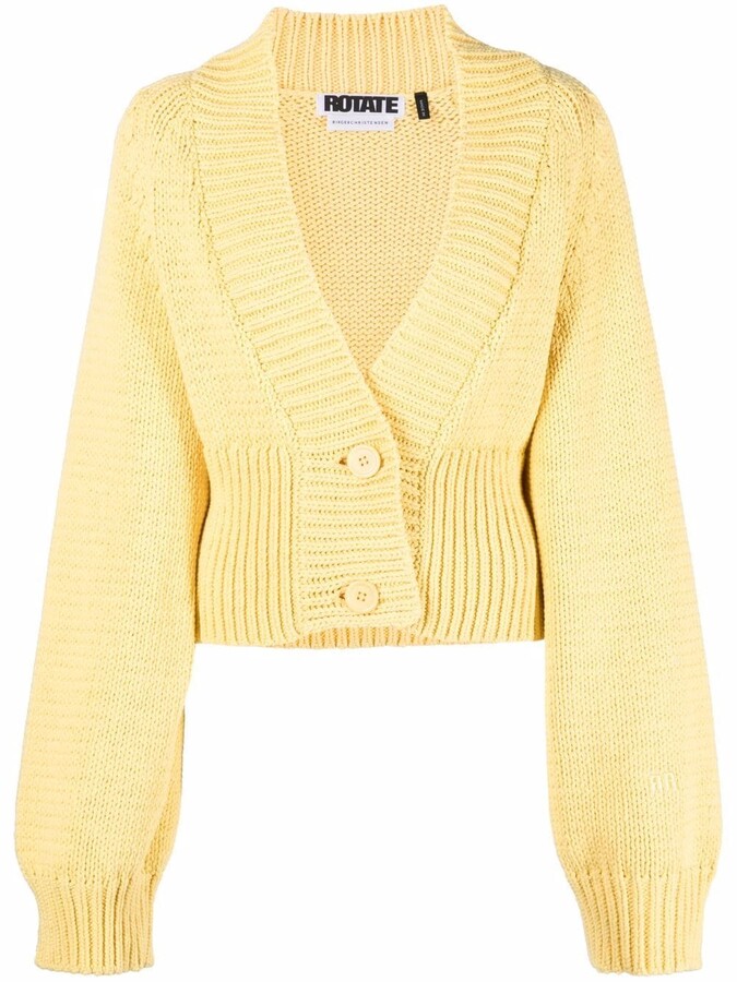 Yellow V-neck Cardigan | Shop the world's largest collection of 