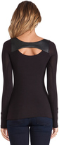 Thumbnail for your product : Bailey 44 REVOLVE EXCLUSIVE Touch Screen Leather Detail Cutout Top